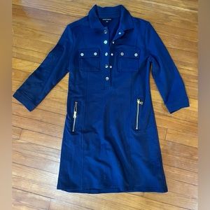 Boston Proper Navy Snap Dress